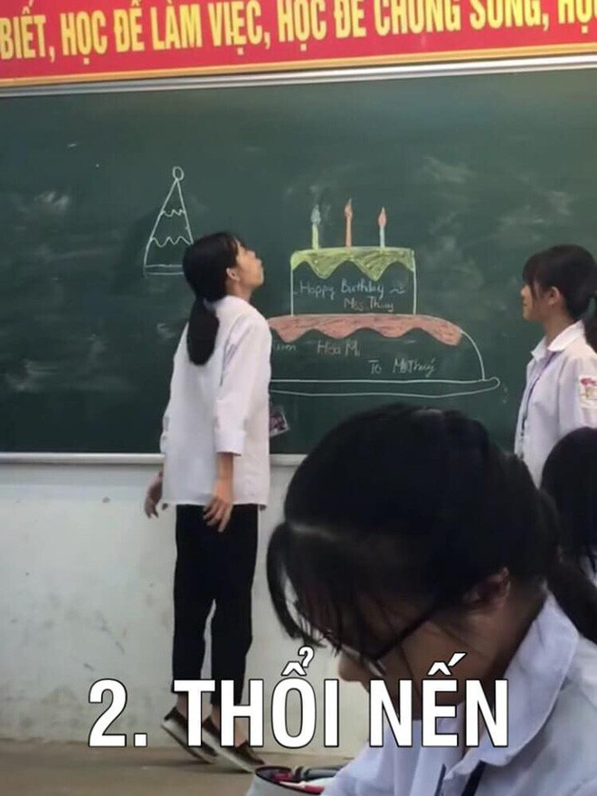 Bật cười trước "tiệc" sinh nhật trong điều kiện kinh tế eo hẹp của học sinh ảnh 3 Bật cười trước "tiệc" sinh nhật trong điều kiện kinh tế eo hẹp của học sinh ảnh 3