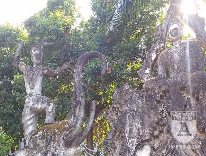 Kỳ bí khu "rừng Phật" với hàng trăm bức tượng bên dòng Mekong ảnh 14