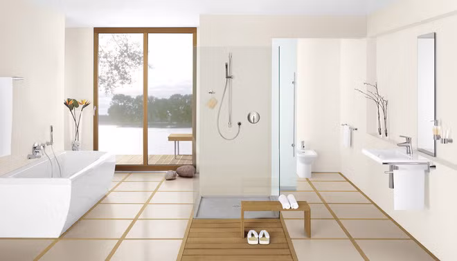 Phòng tắm Nhật thường mang đến cảm giác gần gũi, thân thiện