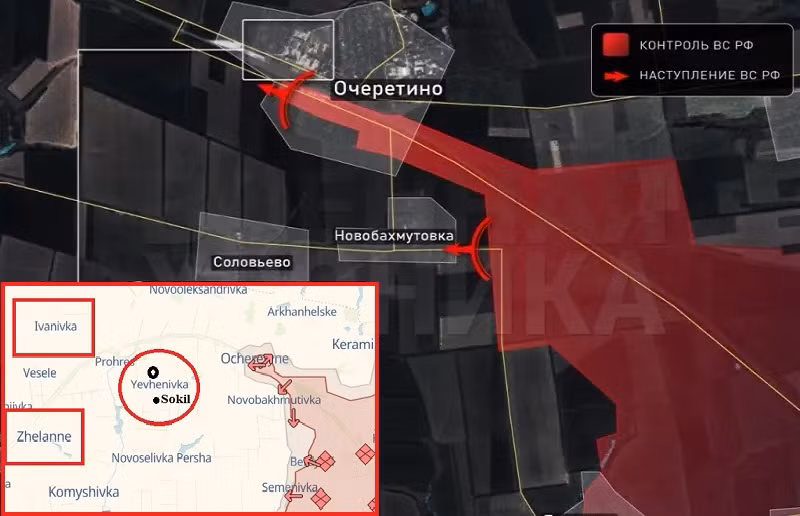 Quân Ukraine lặng lẽ đào tẩu ở Ocheretino, Nga tiến sâu 3km