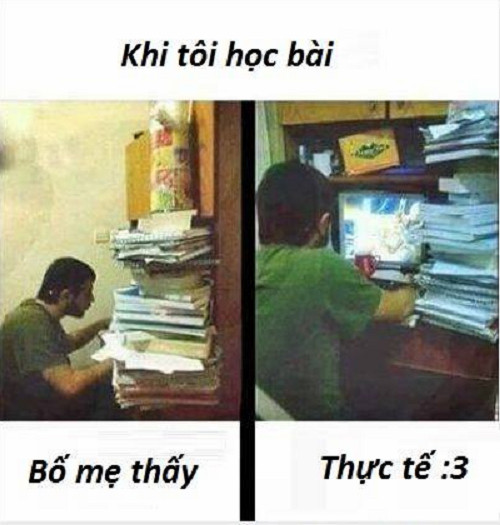 Cứ tưởng chăm chỉ học hành. Cứ tưởng chăm chỉ học hành - 10 ảnh hài hot nhất Facebook
