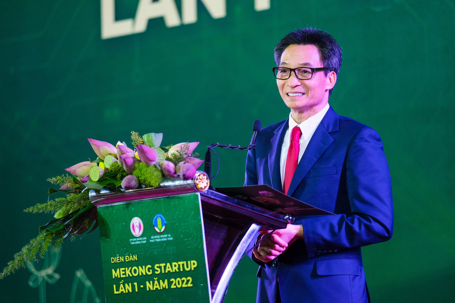 Phó Thủ tướng Chính phủ Vũ Đức Đam phát biểu tại diễn đàn Mekong startup.