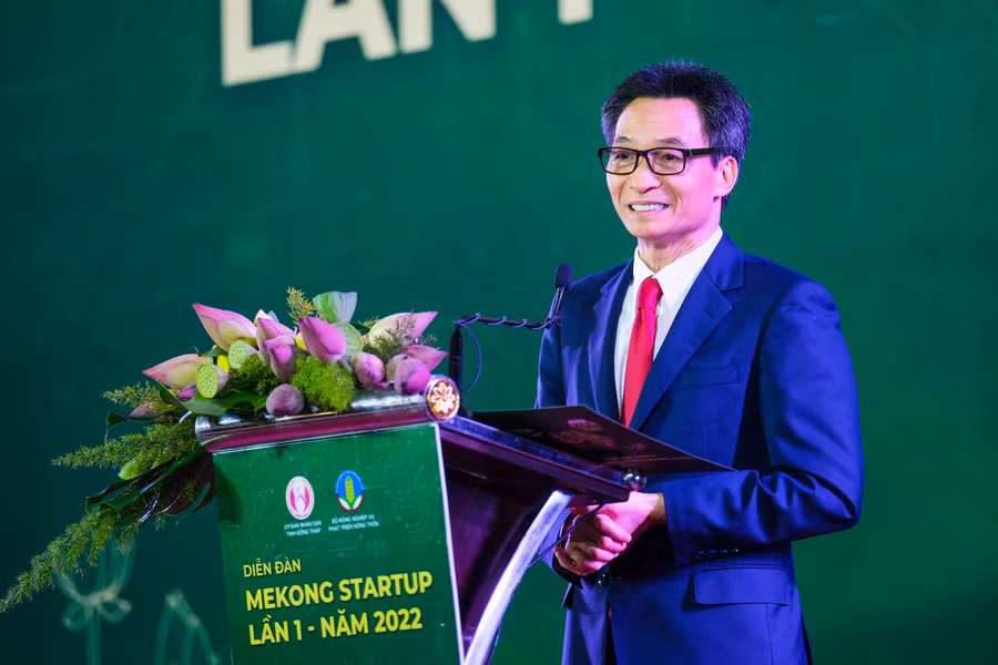 Phó Thủ tướng Chính phủ Vũ Đức Đam phát biểu tại diễn đàn Mekong startup.