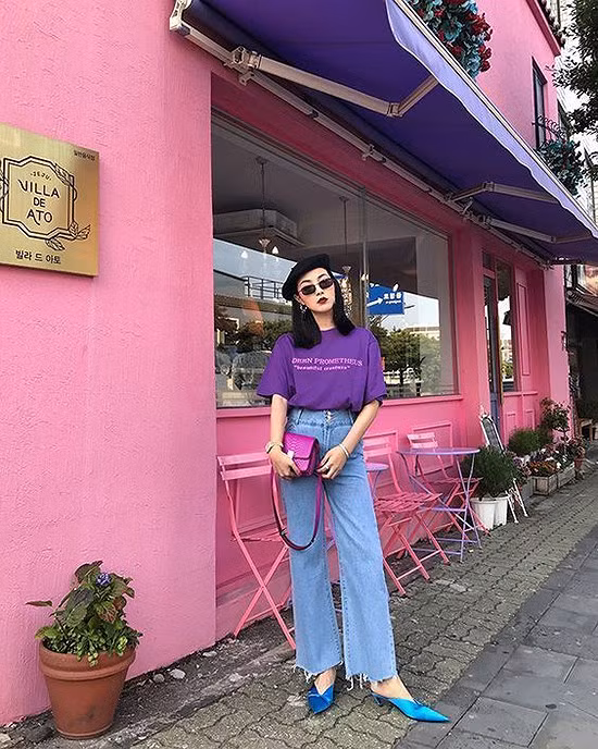 Gợi ý phối đồ mùa hè với quần jeans ống suông năng động ảnh 11