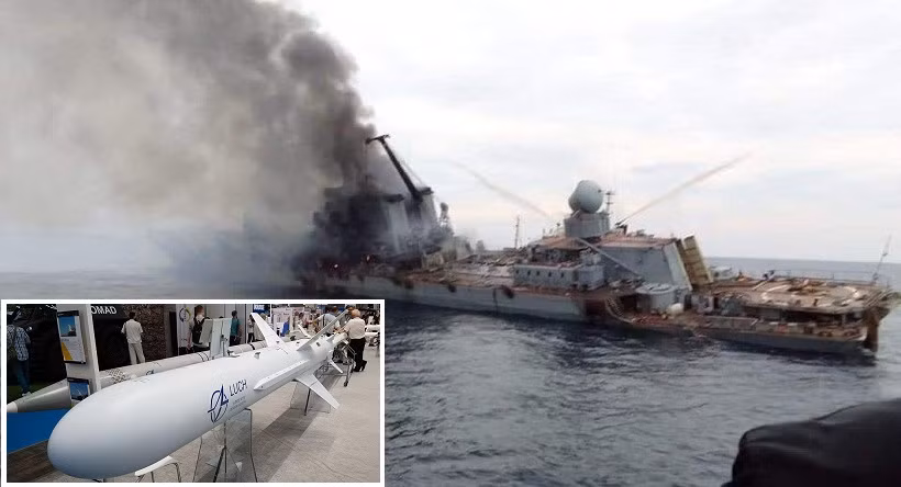 Hai tên lửa Neptune đánh hư hại nặng tuần dương hạm 11.000 tấn của Nga Hai tên lửa Neptune đánh hư hại nặng tuần dương hạm 11.000 tấn của Nga