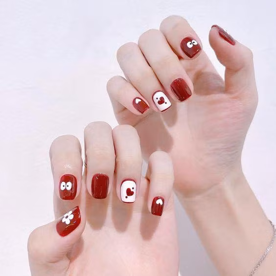 Nail đẹp đầy nữ tính và ngọt ngào.