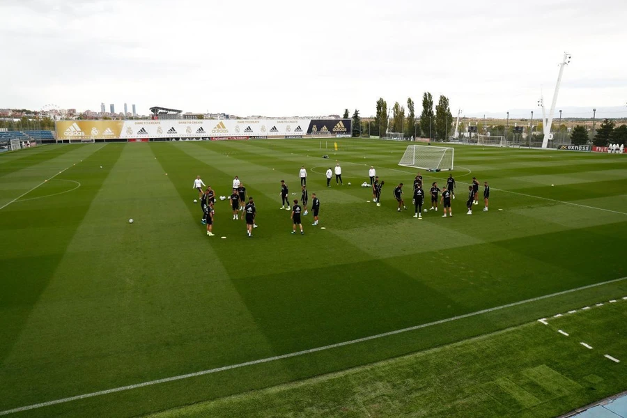 Quang cảnh trung tâm huấn luyện Valdebebas của Real Madrid, nơi Ronaldo đang tập luyện. 