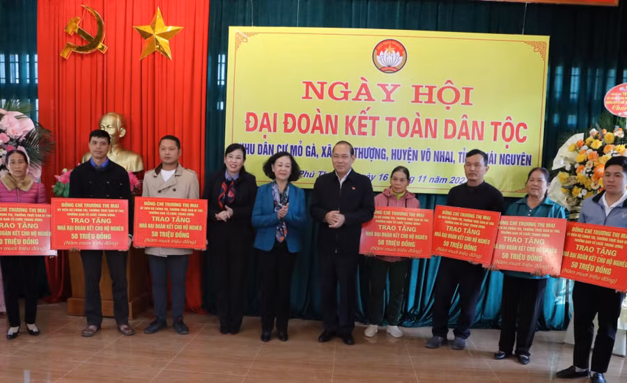 Trưởng Ban Tổ chức Trung ương dự Ngày hội Đại đoàn kết toàn dân tộc tại Thái Nguyên.
