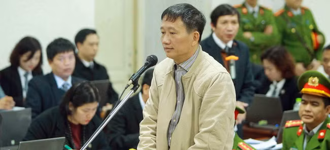 Bị cáo Trịnh Xuân Thanh tại phiên tòa.