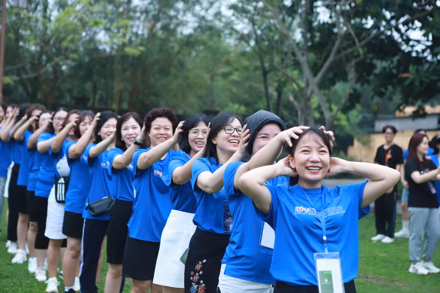 Các đại biểu được tham gia nhiều hoạt động kết nối, vận động thể chất tại Ninh Bình.