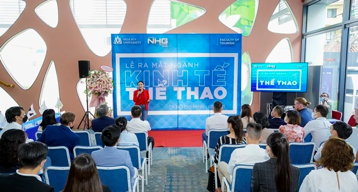 PGS.TS Võ Thị Ngọc Thuý – Quyền Hiệu trưởng ĐH Hoa Sen phát biểu tại lễ ra mắt ngành mới