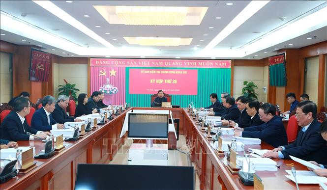 Ủy ban Kiểm tra Trung ương họp Kỳ thứ 36. Ảnh: Phương Hoa/TTXVN.