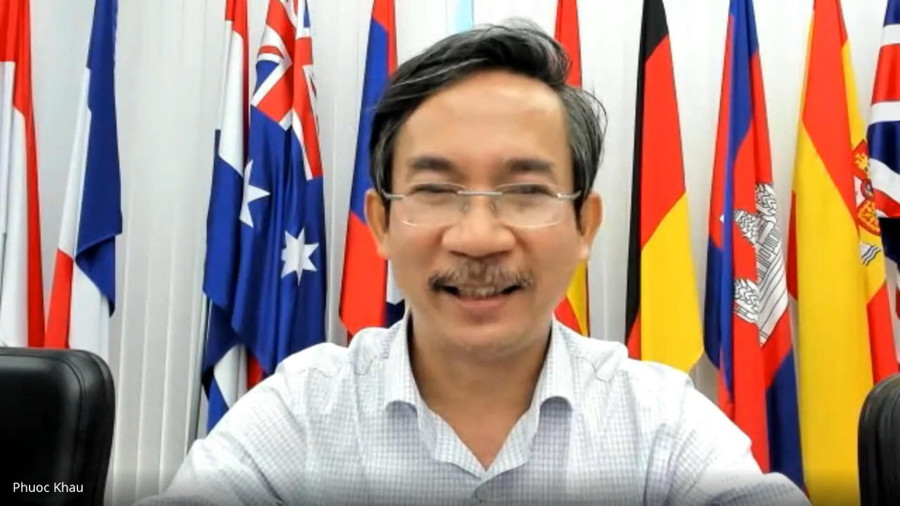 Ông Khấu Hữu Phước- Trưởng phòng Nghiên cứu- Đào tạo của SEAMEO CELLL tại buổi tập huấn dưới hình thức trực tuyến. Ông Khấu Hữu Phước- Trưởng phòng Nghiên cứu- Đào tạo của SEAMEO CELLL tại buổi tập huấn dưới hình thức trực tuyến.