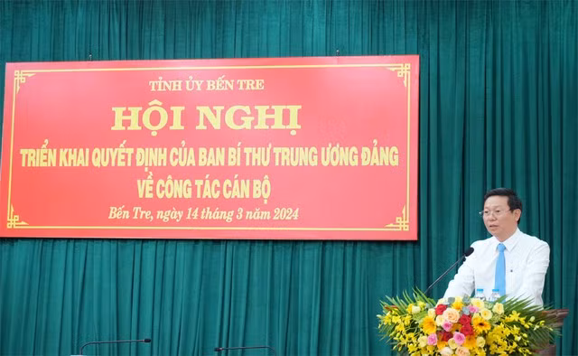 Ông Trần Thanh Lâm phát biểu nhận nhiệm vụ.