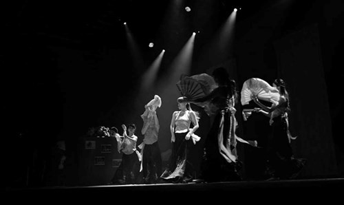 Hoài Anh trên sân khấu biểu diễn. Nu sinh truong Ams va hanh trinh lanh dao o truong dinh hinh anh 2