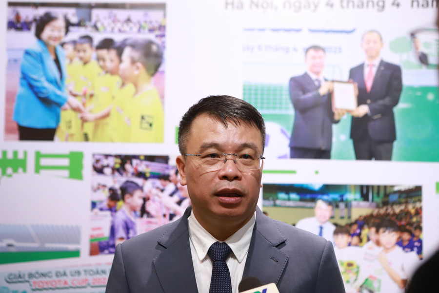 Nhà báo Nguyễn Phan Khuê – Tổng Biên tập Báo Thiếu niên Tiền phong và Nhi đồng trao đổi một số thông tin về giải đấu.