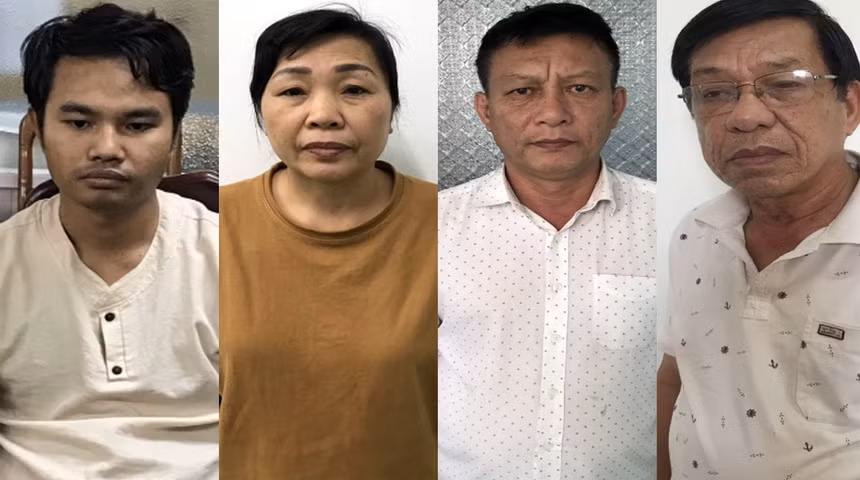 Từ trái qua Quý, Tâm, Trọng, Cảnh. Ảnh: Zing.vn