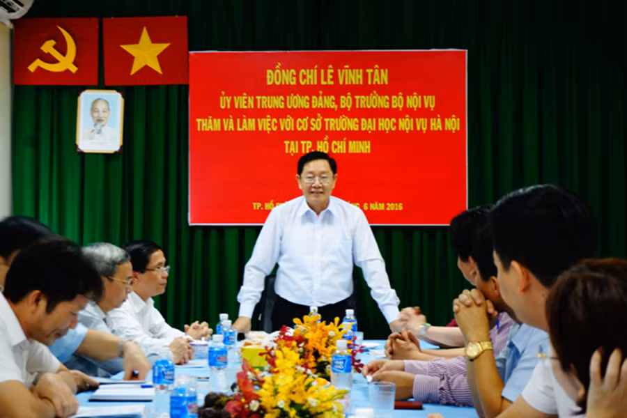 Bộ trưởng Bộ Nội vụ về thăm và làm việc với Phân hiệu Trường Đại học Nội vụ Hà Nội tại TPHCM