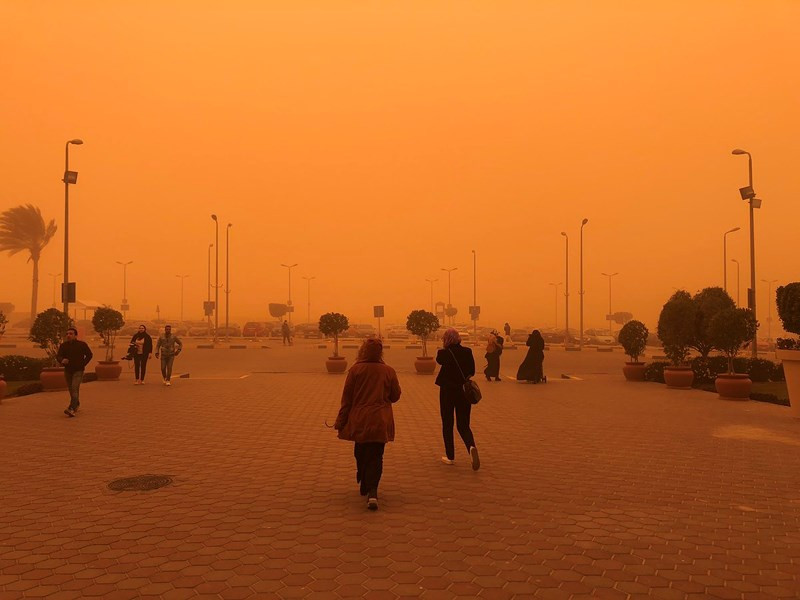 Bão cát nhuộm vàng thủ đô Ai Cập ảnh 9