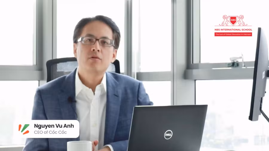 CEO Cốc Cốc Nguyễn Vũ Anh gửi lời chúc mừng tới sự kiện ra mắt NBS