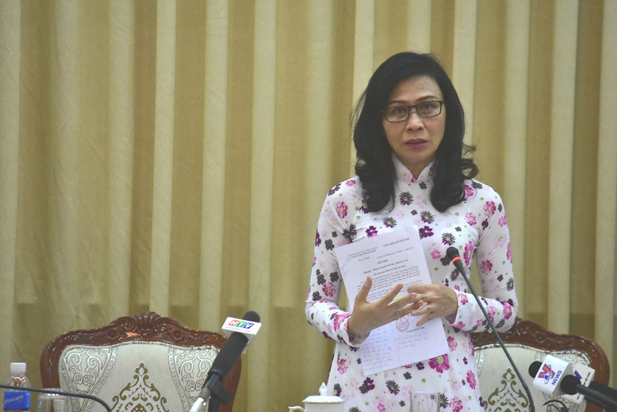 Bà Nguyễn Thị Thu- Phó chủ tịch UBND TPHCM chỉ đạo xử lú nghiêm vụ bạo hành trẻ tại lớp mẫu giáo Mầm Xanh, Quận 12