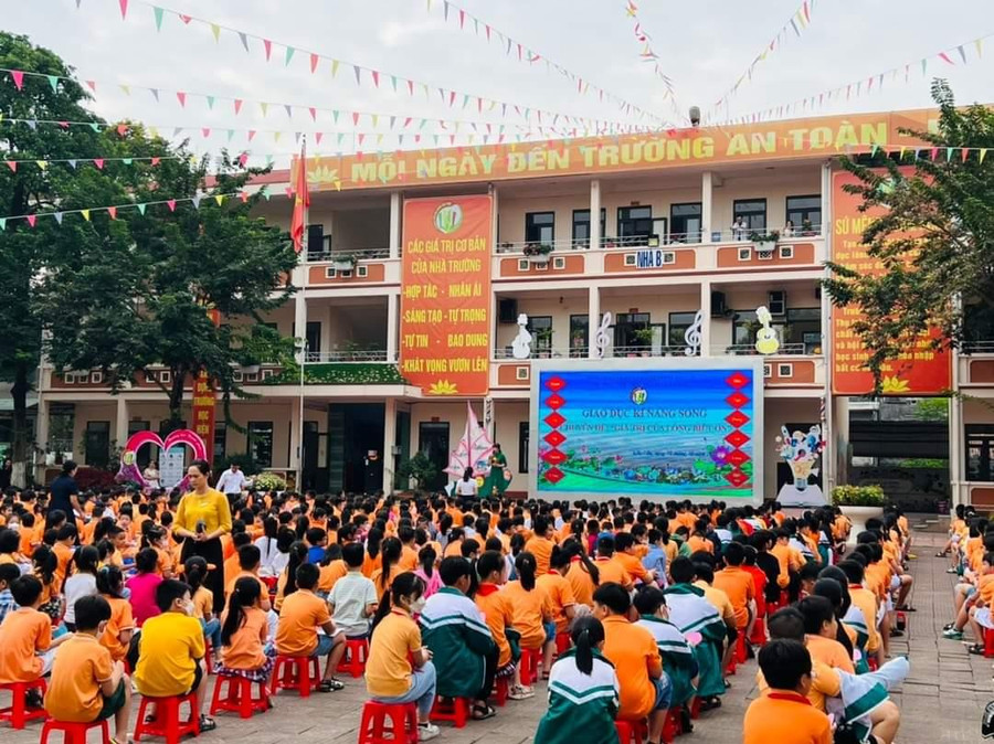 Tiết học giáo dục kỹ năng sống của Trường Tiểu học Hoàng Văn Thụ.