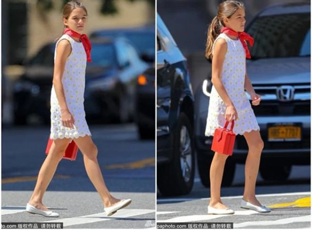 Suri Cruise trông y hệt một quý bà với phong cách mới lạ.