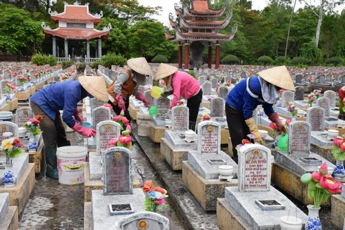 Nơi an nghỉ của các anh hàng ngày được chăm sóc chu đáo