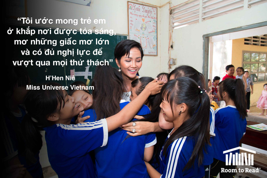 Hoa hậu Hoàn vũ H’Hen Niê trở thành Đại sứ của Room To Read