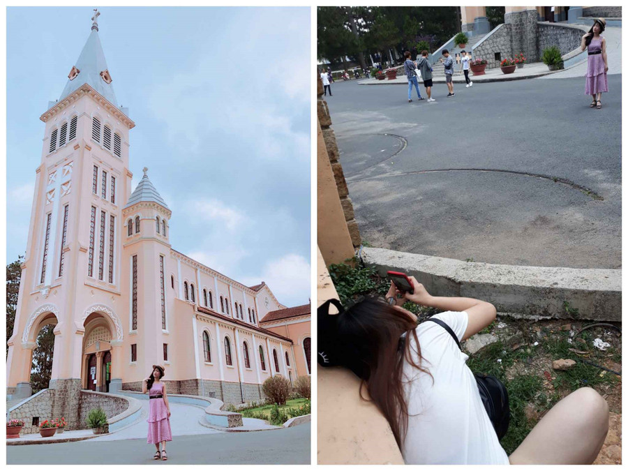 Phía sau một cô gái đang thả dáng nhất định là một cô gái khác đang quằn quại ở một góc xa xa để chụp ảnh cho bạn.