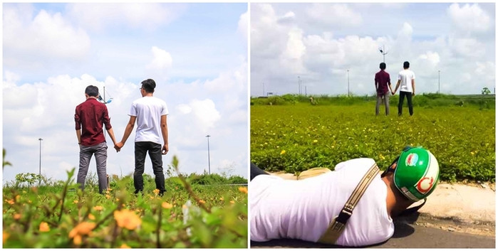 Cùng nắm tay nhau đi đến cuối con đường nha em, mặc kệ đứa chụp ảnh.