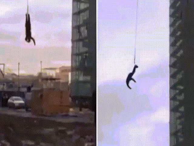 Đập đầu xuống đất khi nhảy bungee từ cần cẩu cao trăm mét 