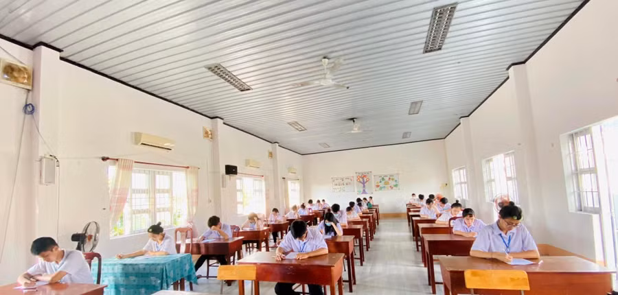 Điều kiện cơ sở vật chất, phòng thi tại huyện đảo Côn Đảo đã sẵn sàng.
