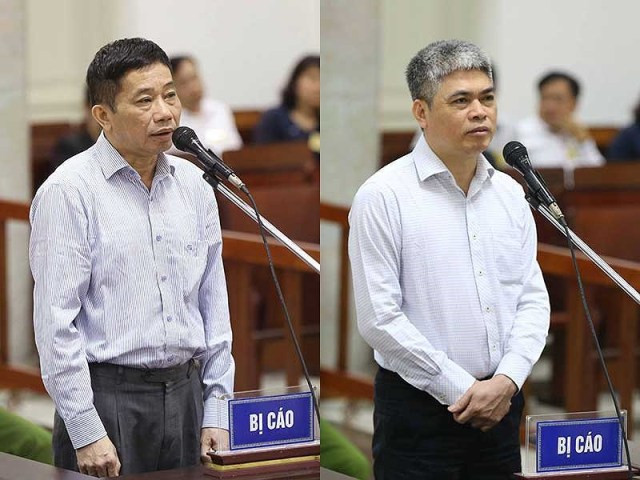 Ông Ninh Văn Quỳnh (trái) và ông Nguyễn Xuân Sơn.