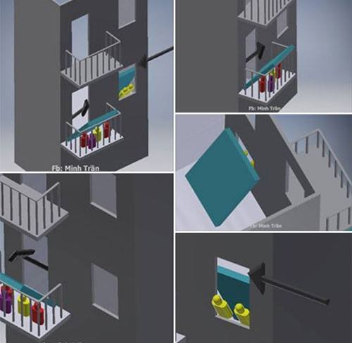 Ông bố từng cứu sống cả nhà chia sẻ cách thoát ngạt khói cháy ảnh 1 Cách dựng đệm để cả nhà chui vào, tránh bị ngạt khói khi có cháy của anh Minh.