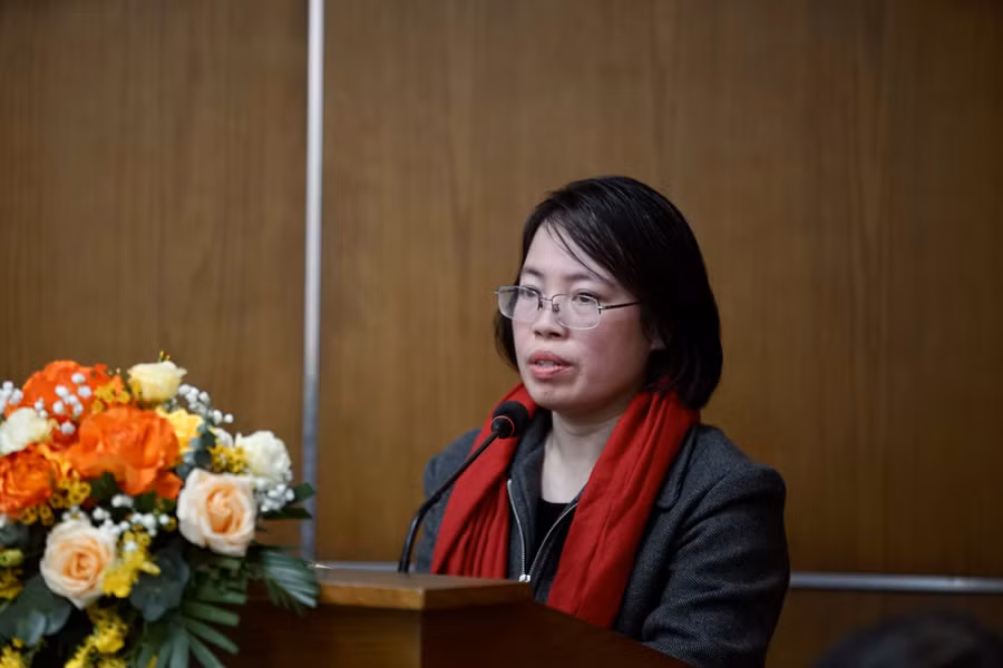 Đại diện Ban Giáo dục tham luận tại Hội nghị.