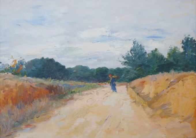 Tác phẩm "Không đề" do vua Hàm Nghi vẽ ngày 9/11/1899.