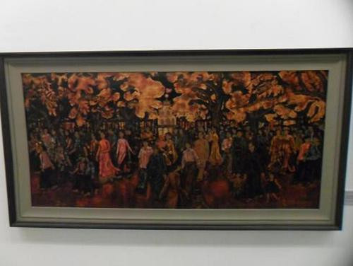 Xuân Hồ Gươm - sơn mài năm 1957. Xuân Hồ Gươm - sơn mài năm 1957.