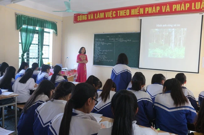 Giờ thao giảng môn Ngữ Văn của giáo viên Trường THPT Lê Lợi, huyện Thọ Xuân, Thanh Hóa