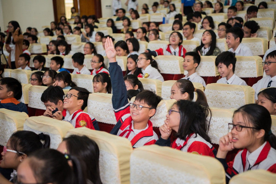 Học sinh hào hứng tham gia chương trình
