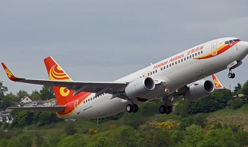 Chuyến bay của hãng hàng không Hainan Airlines hoàn thành hành trình từ Thượng Hải đến Bắc Kinh hôm 21/3. 