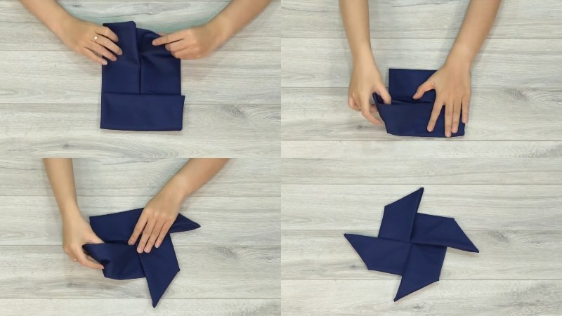 5 cách gấp khăn trang trí bàn ăn đẹp như khách sạn 5 sao ảnh 5