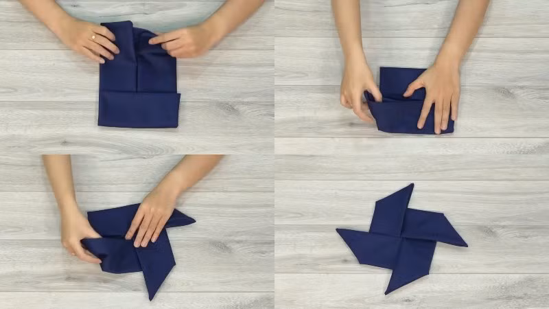 5 cách gấp khăn trang trí bàn ăn đẹp như khách sạn 5 sao ảnh 5