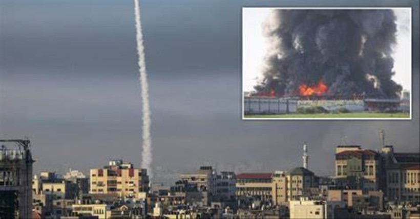 Trong vòng 20 phút sáng ngày 07/10, Hamas đã phóng hơn 5000 quả rocket sang lãnh thổ Israel Trong vòng 20 phút sáng ngày 07/10, Hamas đã phóng hơn 5000 quả rocket sang lãnh thổ Israel