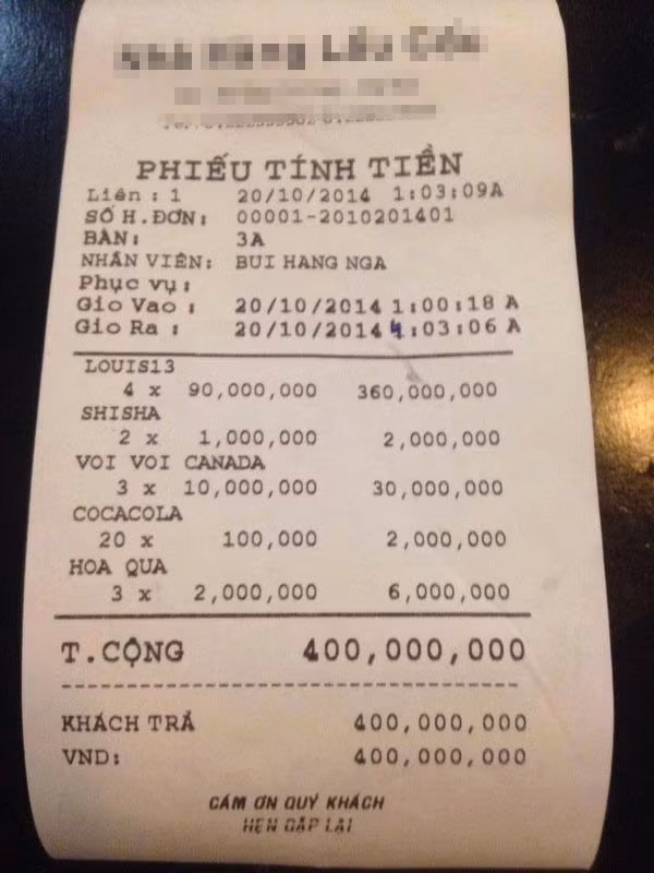 Một đêm chơi bar đốt 2 tỷ: Choáng độ chơi đại gia Hà Thành