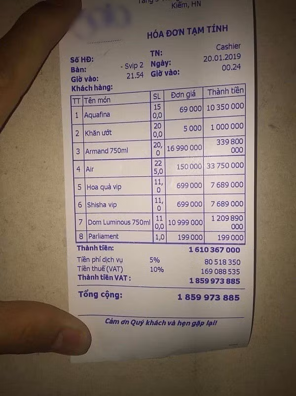 Một đêm chơi bar đốt 2 tỷ: Choáng độ chơi đại gia Hà Thành