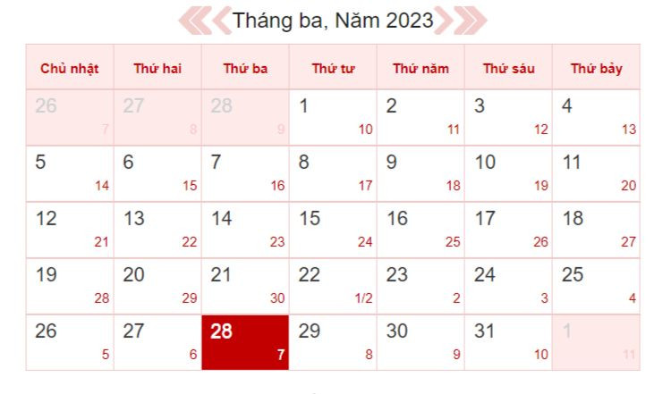 Xem lịch âm hôm nay 28/3: Ngày đẹp để động thổ