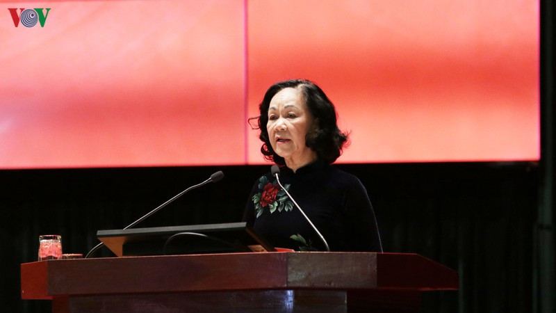 Trưởng Ban Dân vận Trung ương Trương Thị Mai phát biểu tại Hội thảo - Ảnh: VOV Trưởng Ban Dân vận Trung ương Trương Thị Mai phát biểu tại Hội thảo - Ảnh: VOV