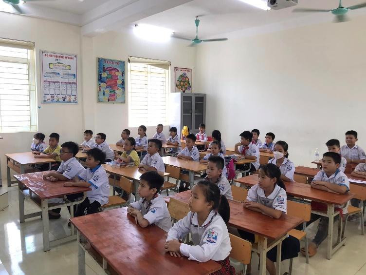 Học sinh trường Tiểu học Tống Trân, huyện Phù Cừ sẵn sàng cho năm học mới 2022-2023. Học sinh trường Tiểu học Tống Trân, huyện Phù Cừ sẵn sàng cho năm học mới 2022-2023.