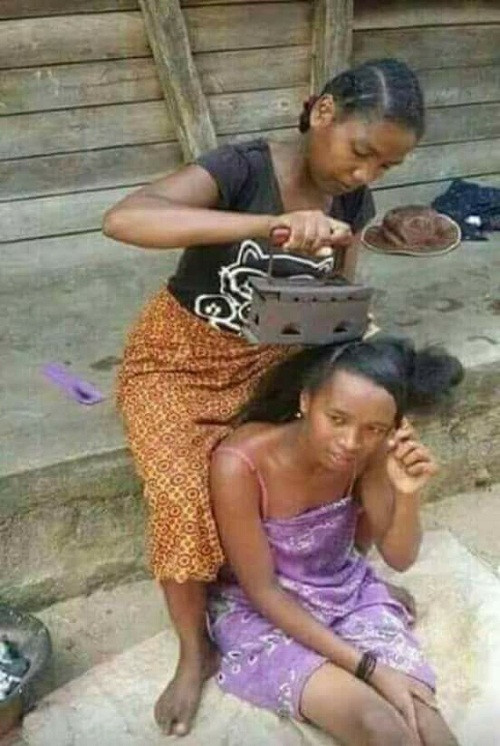 "Sấy tóc" theo cách đồng quê. Sấy tóc theo cách đồng quê.